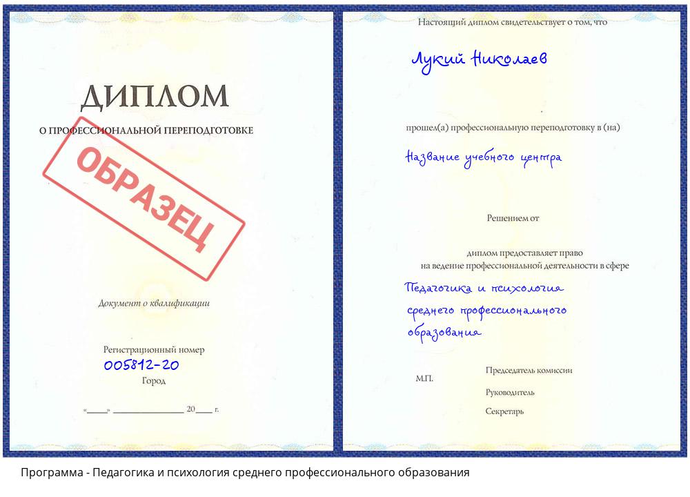 Педагогика и психология среднего профессионального образования Бирск